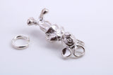 Standing Mouse Charm, Traditional Charm, Made from Solid 925 Grade Sterling Silver, Complete with Attachment Link