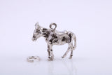 Farm Mule Charm, Traditional Charm, Made from Solid 925 Grade Sterling Silver, Complete with Attachment Link
