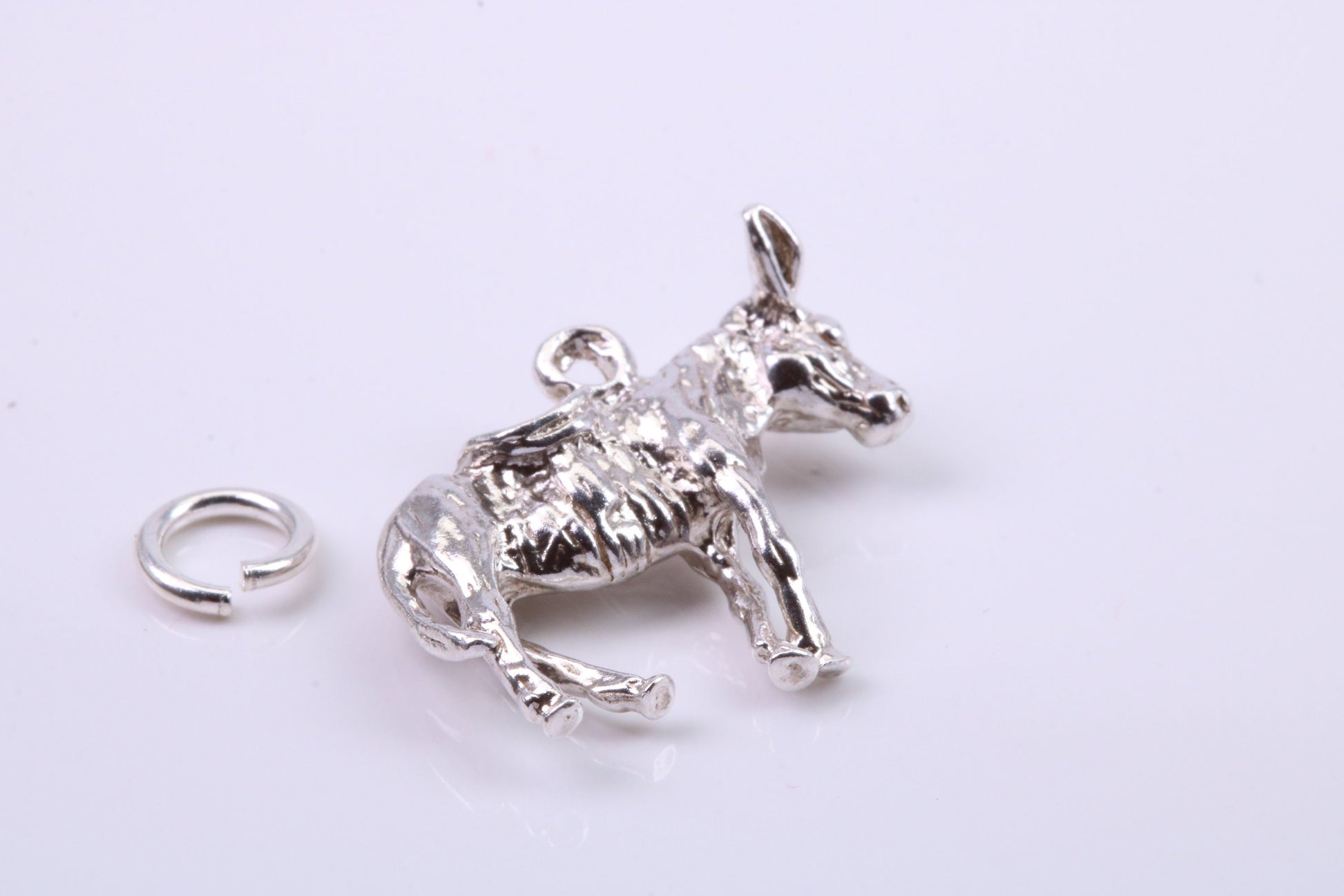 Farm Mule Charm, Traditional Charm, Made from Solid 925 Grade Sterling Silver, Complete with Attachment Link