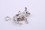 Farm Mule Charm, Traditional Charm, Made from Solid 925 Grade Sterling Silver, Complete with Attachment Link