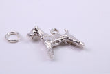 Schnauzer Dog Charm, Traditional Charm, Made from Solid 925 Grade Sterling Silver, Complete with Attachment Link