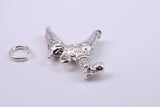Schnauzer Dog Charm, Traditional Charm, Made from Solid 925 Grade Sterling Silver, Complete with Attachment Link