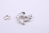 Thistle Charm, Traditional Charm, Made from Solid 925 Grade Sterling Silver, Complete with Attachment Link