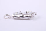 Golf Bag Charm, Traditional Charm, Made from Solid 925 Grade Sterling Silver, Complete with Attachment Link
