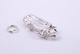 Golf Bag Charm, Traditional Charm, Made from Solid 925 Grade Sterling Silver, Complete with Attachment Link