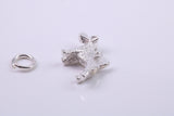 Airedale Terrier Dog Charm, Traditional Charm, Made from Solid 925 Grade Sterling Silver, Complete with Attachment Link