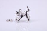 Cat Charm, Traditional Charm, Made from Solid 925 Grade Sterling Silver, Complete with Attachment Link