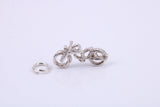 Motorbike Charm, Traditional Charm, Made from Solid 925 Grade Sterling Silver, Complete with Attachment Link