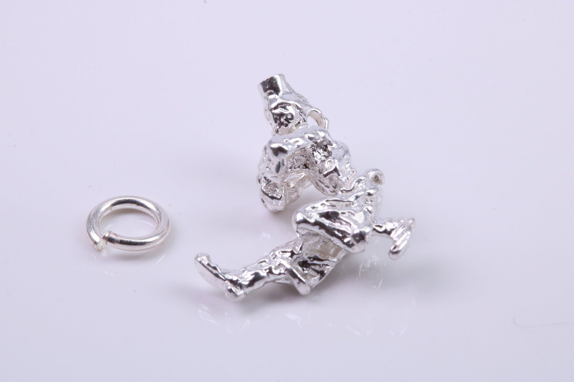 Russian Cossack Charm, Traditional Charm, Made from Solid 925 Grade Sterling Silver, Complete with Attachment Link