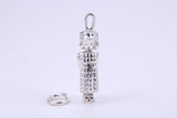 Little Bo Peep Charm, Traditional Charm, Made from Solid 925 Grade Sterling Silver, Complete with Attachment Link