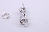 Little Bo Peep Charm, Traditional Charm, Made from Solid 925 Grade Sterling Silver, Complete with Attachment Link