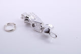 Little Bo Peep Charm, Traditional Charm, Made from Solid 925 Grade Sterling Silver, Complete with Attachment Link