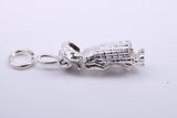 Little Bo Peep Charm, Traditional Charm, Made from Solid 925 Grade Sterling Silver, Complete with Attachment Link