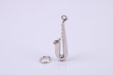 Saxophone Charm, Traditional Charm, Made from Solid 925 Grade Sterling Silver, Complete with Attachment Link