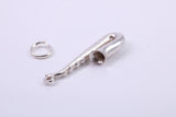 Saxophone Charm, Traditional Charm, Made from Solid 925 Grade Sterling Silver, Complete with Attachment Link