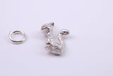Cat Charm, Traditional Charm, Made from Solid 925 Grade Sterling Silver, Complete with Attachment Link