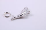 Salmon Fish Charm, Traditional Charm, Made from Solid 925 Grade Sterling Silver, Complete with Attachment Link