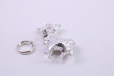 Deer Charm, Traditional Charm, Made from Solid 925 Grade Sterling Silver, Complete with Attachment Link