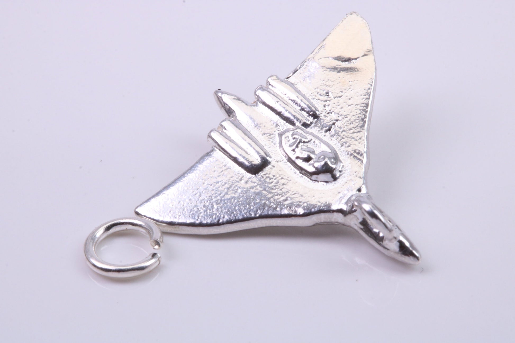 Vulcan Bomber Airplane Charm, Traditional Charm, Made from Solid 925 Grade Sterling Silver, Complete with Attachment Link