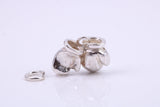 Pair of Boxing Gloves Charm, Traditional Charm, Made from Solid 925 Grade Sterling Silver, Complete with Attachment Link