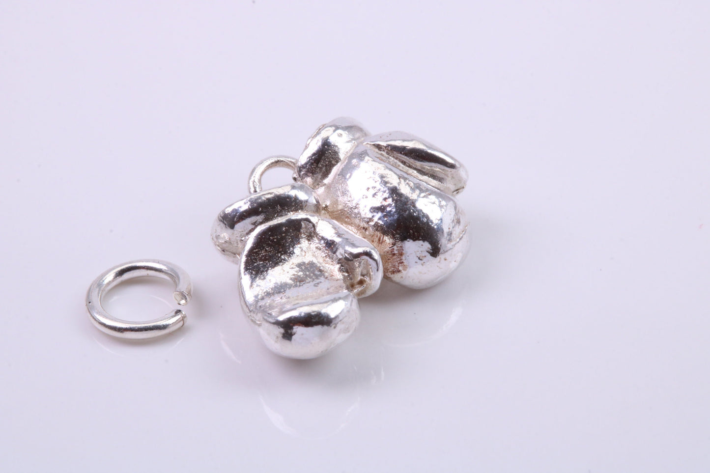 Pair of Boxing Gloves Charm, Traditional Charm, Made from Solid 925 Grade Sterling Silver, Complete with Attachment Link