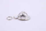 Jockey Hat charm, Traditional Charm, Made from Solid 925 Grade Sterling Silver, Complete with Attachment Link