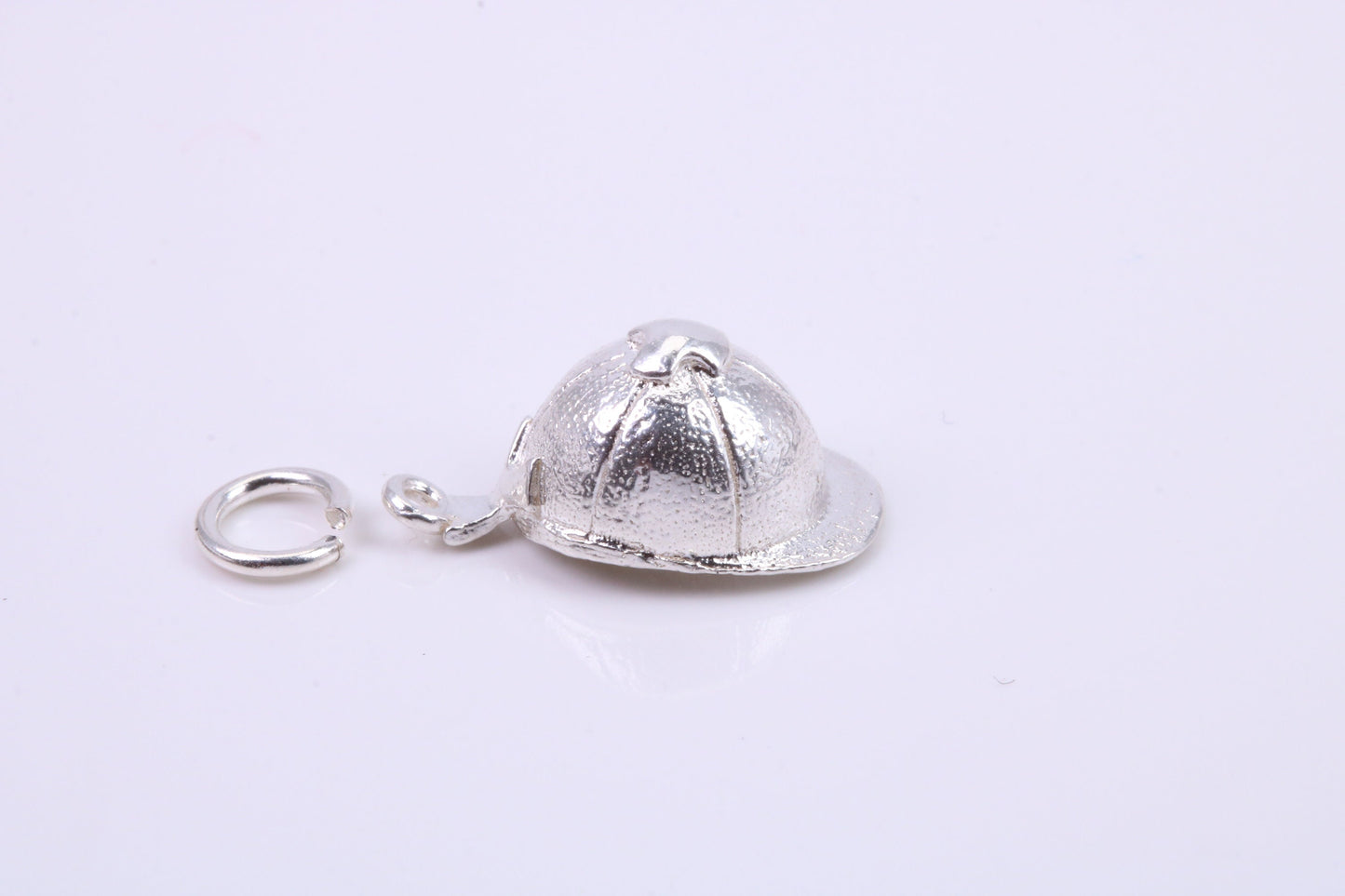Jockey Hat charm, Traditional Charm, Made from Solid 925 Grade Sterling Silver, Complete with Attachment Link