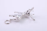 Stag Charm, Traditional Charm, Made from Solid 925 Grade Sterling Silver, Complete with Attachment Link