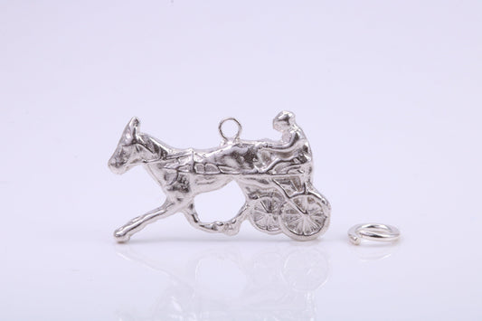Chariot charm, Traditional Charm, Made from Solid 925 Grade Sterling Silver, Complete with Attachment Link