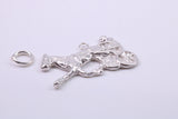 Chariot charm, Traditional Charm, Made from Solid 925 Grade Sterling Silver, Complete with Attachment Link