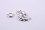 Salmon Fish Charm, Traditional Charm, Made from Solid 925 Grade Sterling Silver, Complete with Attachment Link