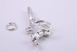 Greyhound Dog Charm, Traditional Charm, Made from Solid 925 Grade Sterling Silver, Complete with Attachment Link
