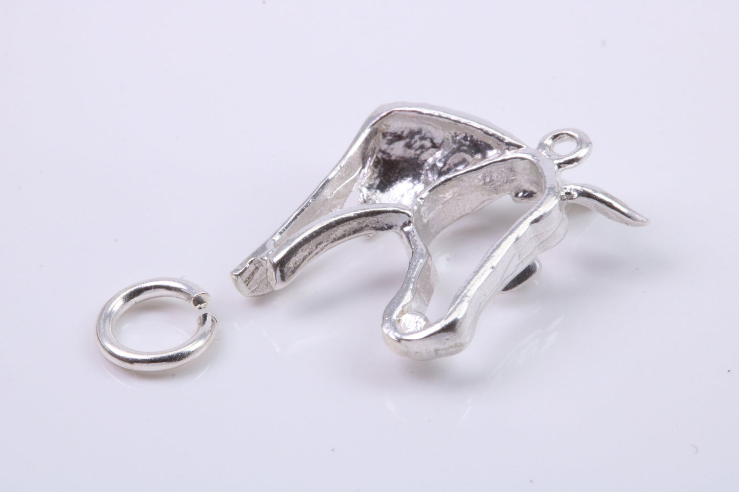 Horse Head Charm, Traditional Charm, Made from Solid 925 Grade Sterling Silver, Complete with Attachment Link