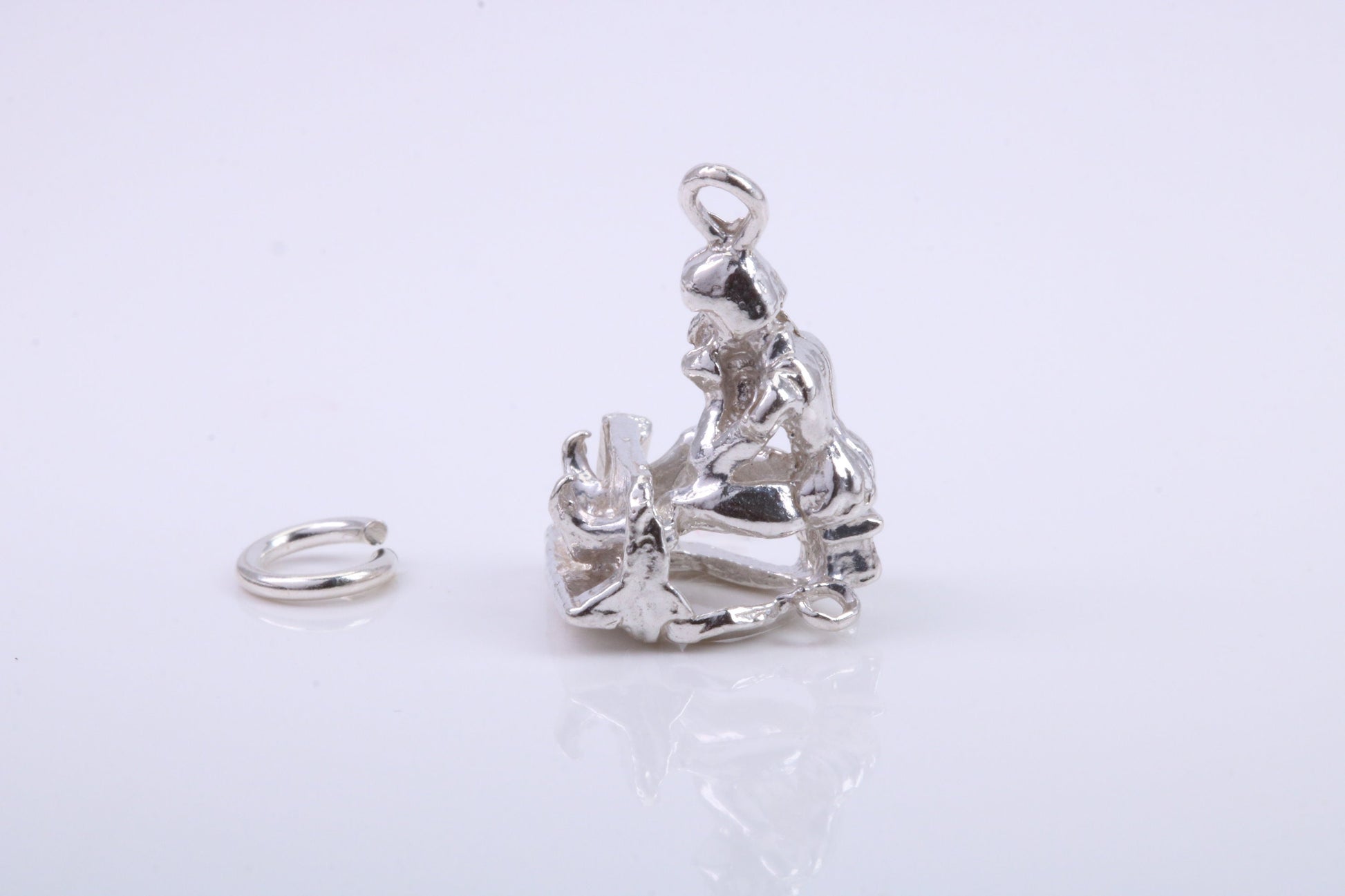 Man in Shackles Charm, Traditional Charm, Made from Solid 925 Grade Sterling Silver, Complete with Attachment Link