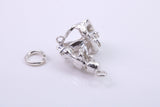 Man in Shackles Charm, Traditional Charm, Made from Solid 925 Grade Sterling Silver, Complete with Attachment Link