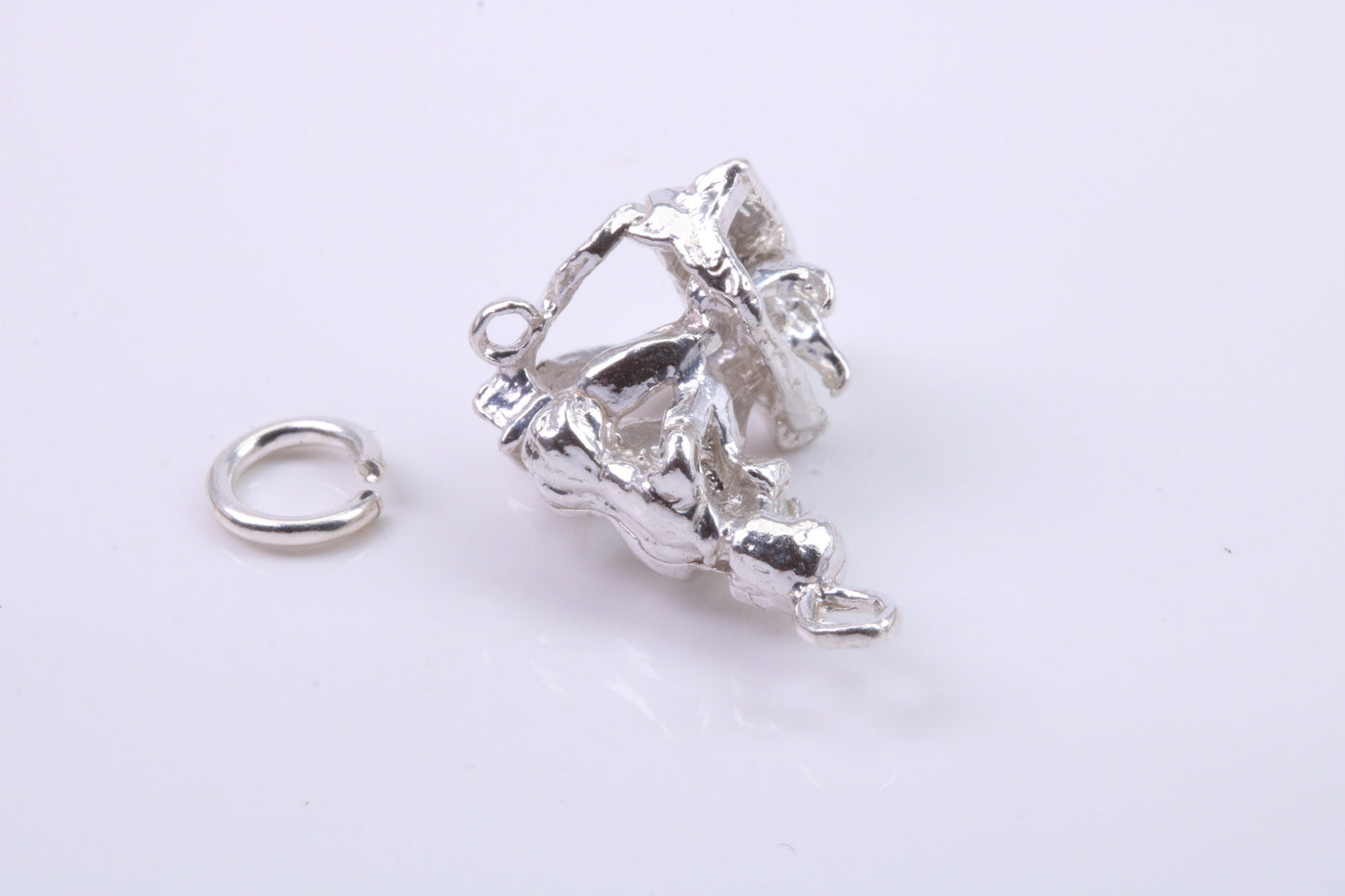 Man in Shackles Charm, Traditional Charm, Made from Solid 925 Grade Sterling Silver, Complete with Attachment Link