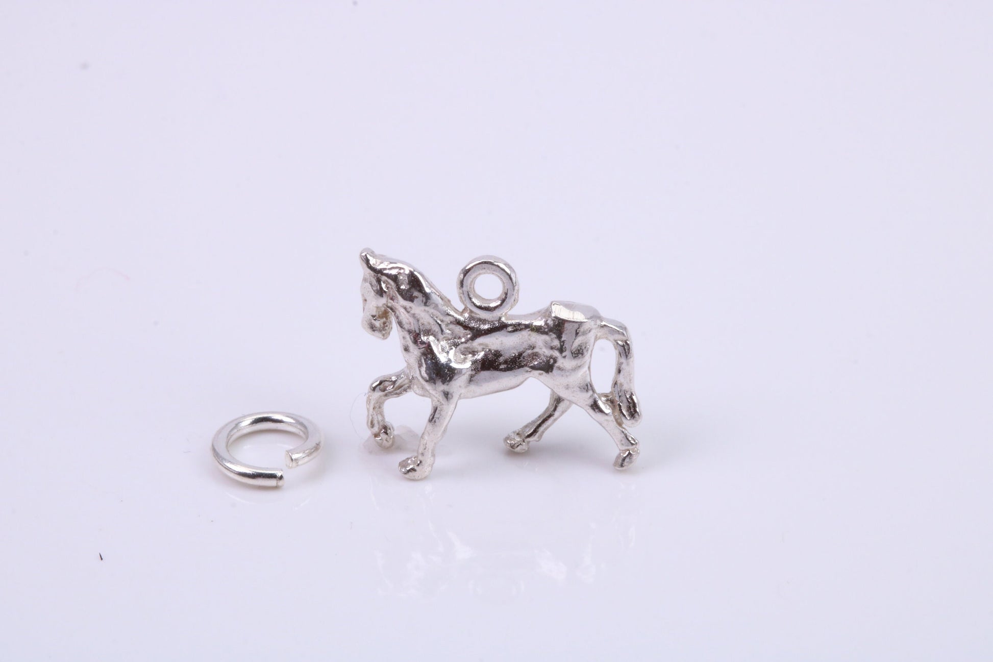 Stallion Charm, Traditional Charm, Made from Solid 925 Grade Sterling Silver, Complete with Attachment Link