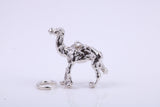Arabian Camel Charm, Traditional Charm, Made from Solid 925 Grade Sterling Silver, Complete with Attachment Link