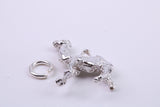 Arabian Camel Charm, Traditional Charm, Made from Solid 925 Grade Sterling Silver, Complete with Attachment Link