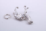 Arabian Camel Charm, Traditional Charm, Made from Solid 925 Grade Sterling Silver, Complete with Attachment Link