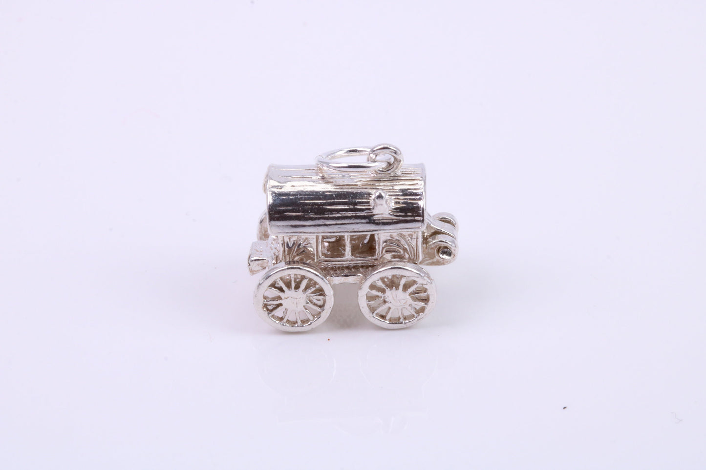 Horse Wagon Charm, Traditional Charm, Made from Solid 925 Grade Sterling Silver, Complete with Attachment Link