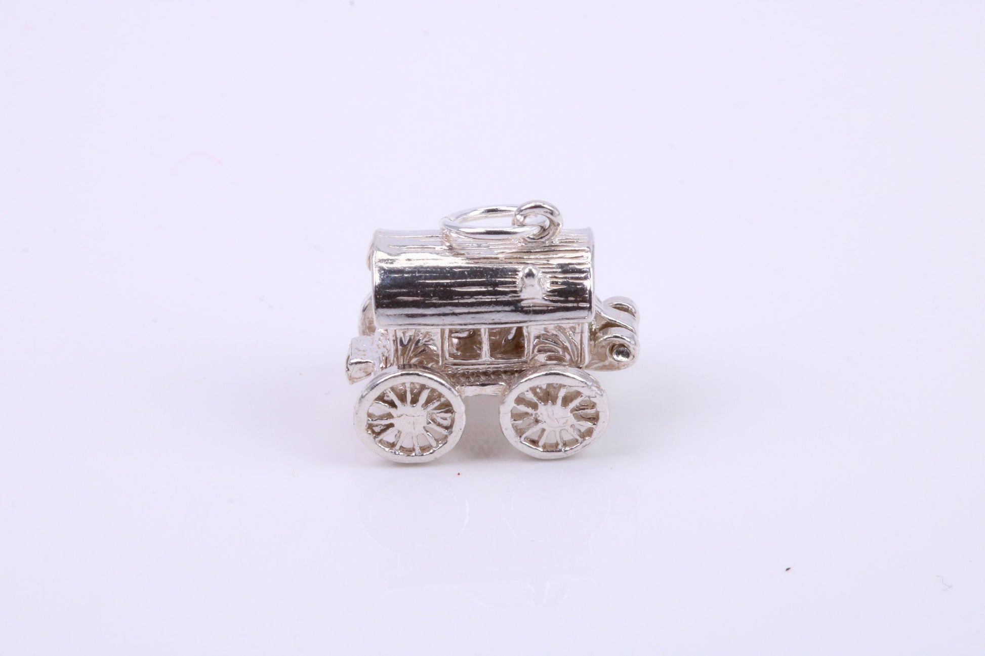 Horse Wagon Charm, Traditional Charm, Made from Solid 925 Grade Sterling Silver, Complete with Attachment Link