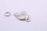 Gloves Charm, Traditional Charm, Made from Solid 925 Grade Sterling Silver, Complete with Attachment Link