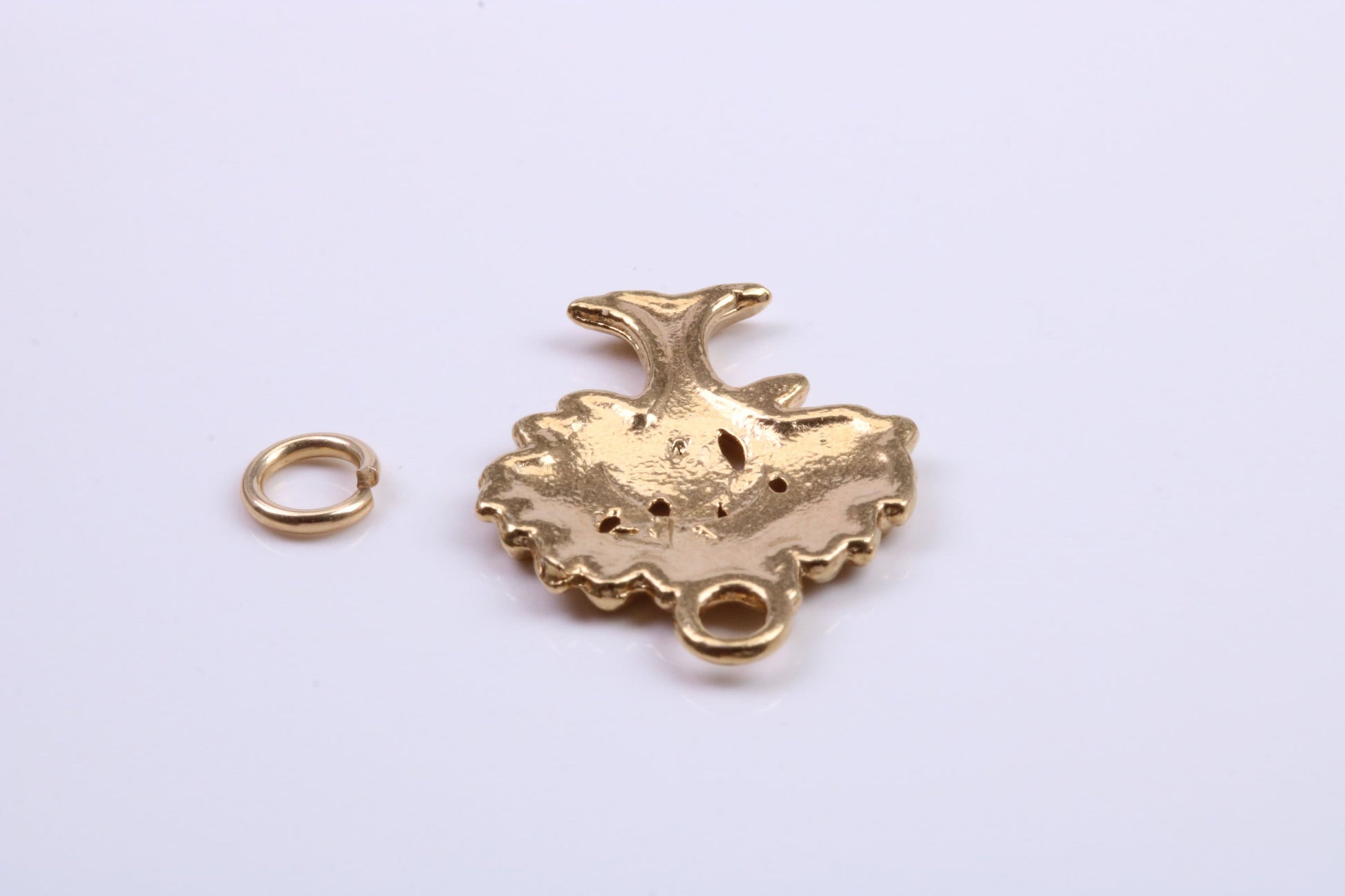 Tree of Life Charm, Traditional Charm, Made from Solid 9ct Yellow Gold, British Hallmarked, Complete with Attachment Link