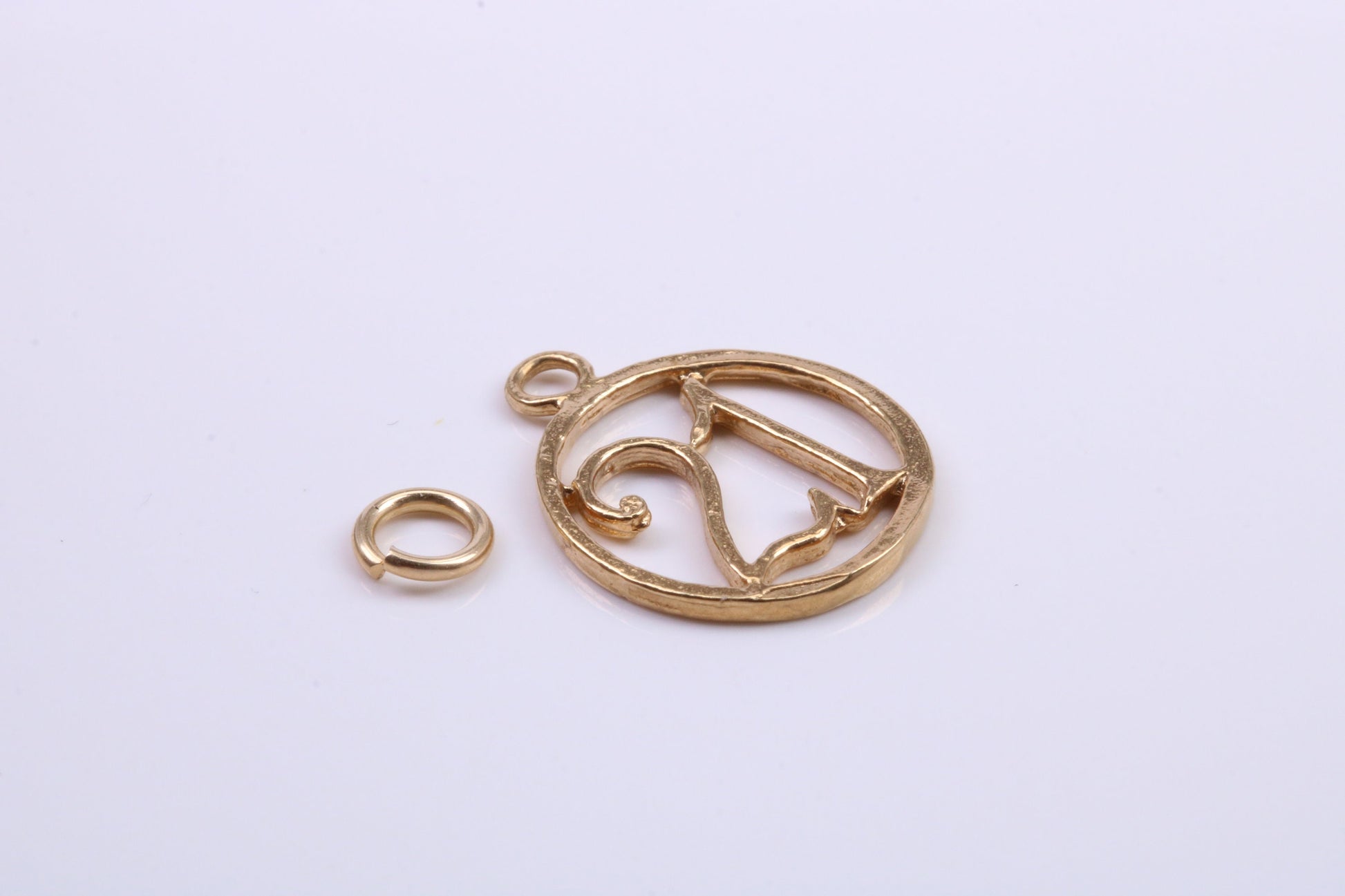 21st Birthday Charm, Traditional Charm, Made from Solid 9ct Yellow Gold, British Hallmarked, Complete with Attachment Link