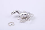 Horse Charm, Traditional Charm, Made from Solid 925 Grade Sterling Silver, Complete with Attachment Link