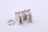 Iconic London Marble Arch Charm, Traditional Charm, Made from Solid 925 Grade Sterling Silver, Complete with Attachment Link