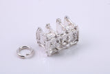 Iconic London Marble Arch Charm, Traditional Charm, Made from Solid 925 Grade Sterling Silver, Complete with Attachment Link