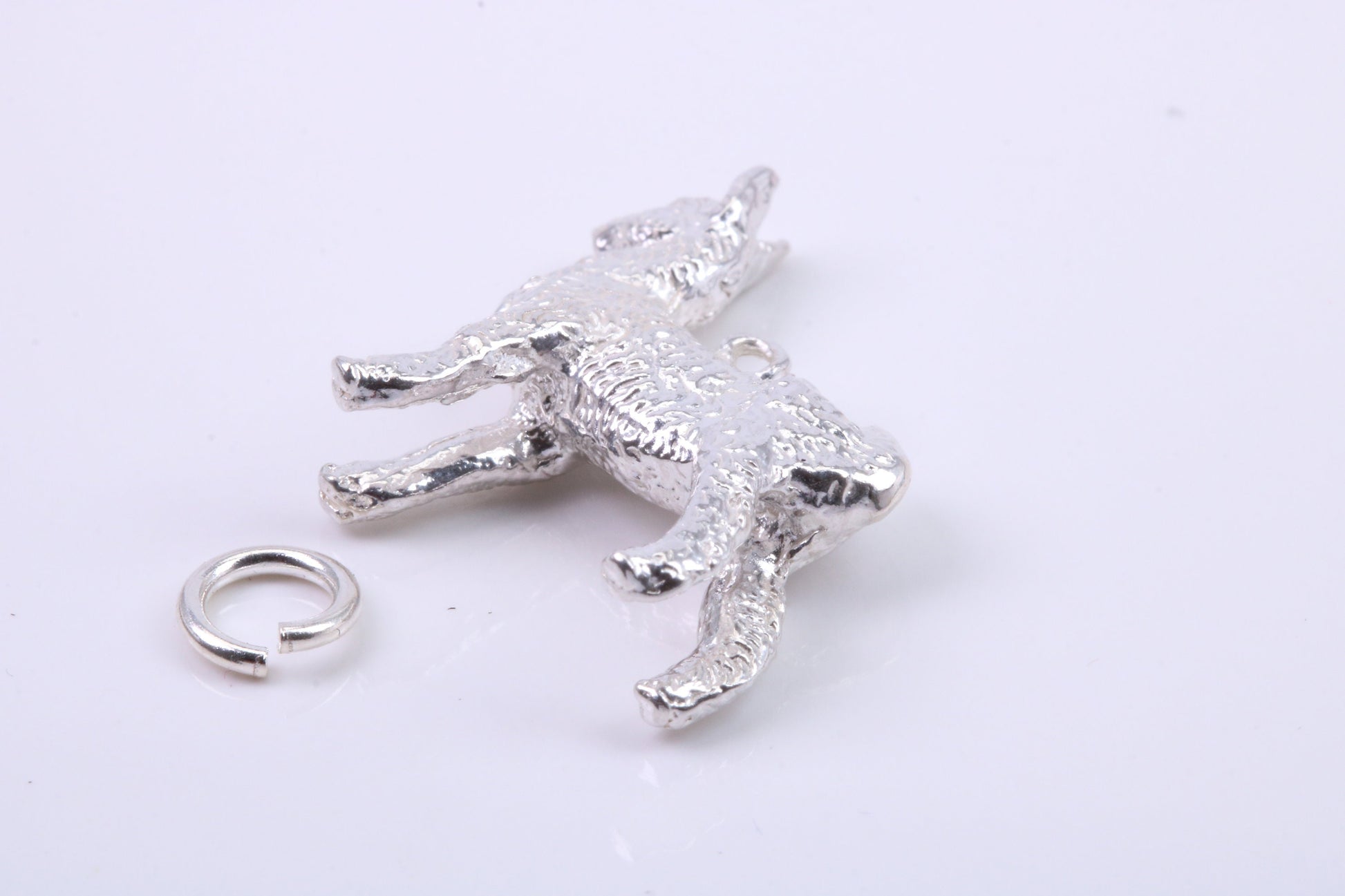 Llama Charm, Traditional Charm, Made from Solid 925 Grade Sterling Silver, Complete with Attachment Link