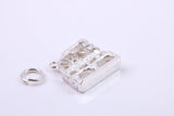 Watermill Charm, Traditional Charm, Made from Solid 925 Grade Sterling Silver, Complete with Attachment Link